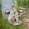 Design Toscano Pausing by the Pond Little Girl Garden Statue LY819163